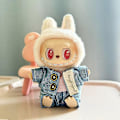 Miniatyrbild 1 av 5: 17cm Mini Plyschdockas Kläder Outfit Tillbehör För Korea Kpop Exo Labubu I II Idol Dockor Sittande Party Overaller Kläder Gåva 13
