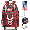 Miniatyrbillede 1 af 4: Venom Fashion Trykt USB Skoletaske til Unge (2-108) Color-15