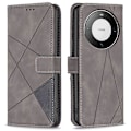 Miniatyrbillede 1 af 5: BINFEN COLOR BF05 Kompatibel med Huawei Mate 60 Pro / Mate 60 Pro+ Wallet Præget Læder Telefon Cover Stativ Grey