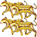 Miniatyrbillede 1 af 5: 4-pak Leopard Balloner Store Folie Cheetah Balloner Vilde Cheetah Formede Safari Balloner Søde 3D Dyreprint Balloner Jungle Fest Dekorationer til Zoo