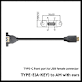 Miniatyrbilde 3 av 5: USB 3.2 Gen2 Frontpanel Skrumonteringsforlengelseskabel 10Gbps 60cm