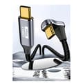 PD 100W USB C till Typ C Vinklad OTG Datakabel USB 3.2 Gen 2 10Gbps Datasynkronisering 5A Strömförsörjning