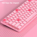 Miniatyrbilde 2 av 5: Bakbelyst tastatur 104 taster kablet USB gaming membrantastatur lydløs L1-K Black bule