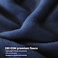 Pikkukuva 5 / 5: Fleece-sohvapeitto 130x150 - Talvinen sohvanpeitto, laivastonsininen flanellinen sohvanpeitto 1 hengelle, pehmeä ja lämmin