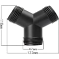 Pikkukuva 3 / 5: 3-tiejakaja 25/32/38mm letkulle Y-liitin lampipumpulle puutarhaletkulle ja vesiväylien venttiilin säätöön (1\"/1 1/4\"/1 1/2\")