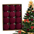 Miniatyrbild 3 av 5: Julgranskulor Julgransdekoration 12-pack Lyxiga Flockade Julgransprydnader Kulor för C