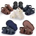 Miniatyrbillede 2 af 5: 0-1 År Gammel Baby Sommer Drenge Fødder Wrap Ensfarvede Sandaler Småbørnssko Blue 1 Pair 13CM