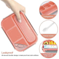 Miniatyrbilde 3 av 5: 16 stk. Bento Matboks Sett 4-Rom Matboks Beholdere Matboks med Morsomt Tilbehør Mat Ca
