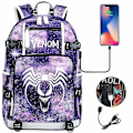 Miniatyrbild 1 av 4: Venom Fashion Tryckt Usb Ungdoms Skolväska (2-117) Color-9