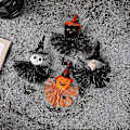 Miniatyrbilde 4 av 5: 4 Pakning Halloween Dekorasjon Spøkelse Gresskar Svart Katt Hengende Anheng bd