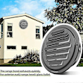 Miniatyrbillede 5 af 5: 4 tommer 304 Rustfrit Stål Luftventiler, Lamelgitter Dæksel Ventilationshætte Flad Kanal Ventilation Luft Ve
