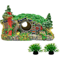 Miniatyrbilde 1 av 5: Akvariumdekorasjoner Hus Resin Betta Gjemmested Hule Liten Akvarium Dekor Hul Hull Ly Akvarium Ornamenter Mini Hage Dekorering Landskapsarkitektur Ac