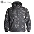Miniatyrbild 1 av 5: Jaktjackor Mjuk Militär Taktisk Jacka Herr Combat Vattentät Fleece Herr Kläder Multicam Kappa Vindjackor Black-Camouflage 4XL for 95-105kg