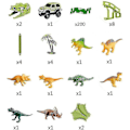 Pikkukuva 4 / 4: Dinosaurus Tee-se-itse Lelurata-auto - 200 Joustavaa Rataosaa Dinosaurus Tee-se-itse Opettavainen Lelu BWG