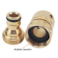 Miniatyrbillede 2 af 5: Messing 3/4 tommer gevind Quick Connector, Havevand Connector, Bilvaskemaskine Han/Hun 3/4