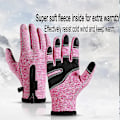 Pikkukuva 5 / 5: Miesten ja naisten talvikäsineet, vedenpitävät lämpimät käsineet, sormenpääherkät S-XL Pink M