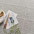 Miniatyrbilde 2 av 5: Bomulls Lin Duk for Firkantede Bord Solid Grid Broderi Bordduk for Kjøkken Spisebord Dekor (135x135cm, Grå)