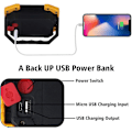 Miniatyrbild 5 av 5: 30W 2000lm Uppladdningsbar LED Arbetslampa Byggarbetsplatslampa Med 4x 18650 Batteri 3 Lägen Bärbar Lykta USB LED Spotlight För Camping, Bygge