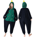 Miniatyrbilde 2 av 3: One Piece Hette Fleece Julekostyme Halloween Kostyme Voksen Onesie Pyjamas LFA11 M Height 158*167cm