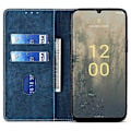 Miniatyrbild 2 av 5: Reptåligt Telefonskal Kompatibelt För Nokia C32 RFID Texturerad Plånbok Magnetiskt Läder Flip Ställ Fodral Blue