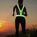 Miniatyrbillede 5 af 5: LED Refleksvest USB Genopladelig Løbeudstyr Nat Lysende Vest Sikkerhedsudstyr Justerbar Elastisk Størrelse Natløb LED
