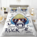 Miniatyrbild 5 av 5: 3D Katt Kung Drottning Påslakan Härligt Husdjur Kitty Sängkläder Set För Barn Pojkar Flickor Tecknade Djur Vit 2/3st Polyester Täcke