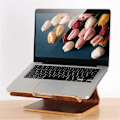 Miniatyrbillede 4 af 4: Træ Laptop Køleplade til Universal Kølestativ Forbedret Laptop Kølebeslag
