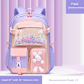 Miniatyrbild 4 av 5: Grundskola Skolväska Flickor Skolväska Lätt Barnryggsäck Kawaii Vattentät Skolväska Pink large