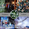 Miniatyrbilde 5 av 5: Lyslenke til jul innendørs og utendørs, 20M 200 LED Kaldhvit Elektrisk Lyslenke 8 Moduser Vanntett LED-lys for Juledekorasjon Fest Bryllup
