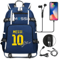 Miniatyrbillede 1 af 5: 18\" Messi Rygsæk Sort Vandtæt 9