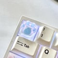 Miniatyrbild 1 av 5: Tangentbordstangent Kattfotdyna Transparent Bakgrundsbelysning RGB WASD Pil ESC Tangent OEM XDA Cherry Profil Mx Switch Crystal Blue 4 Pcs