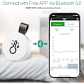 Miniatyrbillede 2 af 4: Bluetooth Termometer Hygrometer, Indendørs Termo-hygrometer Trådløs Mini Med Dataeksportfunktion, Kompatibel Med Ios Og Android Til Vin, Stue R