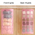 Miniatyrbillede 4 af 5: Multifunktionel Hængende Garderobe Dobbeltsidet Hængende Dame Undertøjs Opbevaringspose pink style1