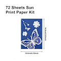 Miniatyrbillede 2 af 5: 73 Stykker Print Papir Cyanotype Papir Sæt, Solar Tegnepapir Sensitivt Printpapir