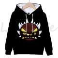 Miniatyrbild 5 av 5: Angry Geometry Dash Hoodies för barn, Tecknad Spel Tröjor för barn, 3D-tryckt Hoody, Pullovrar för flickor och pojkar Blue 120