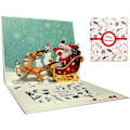 Miniatyrbild 1 av 3: 3D Julkort, Pop Up-kort Julhälsningskort, Kuvert Ingår, Julpresentkort, Jultomte