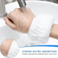 Miniatyrbild 2 av 5: 4 par handledsband (vit, rosa, blå, lila), Spa-handledsband, ultrafina fiberhandledsband, handdukshandledsband, ansiktstvätts-handledsband, vattenabsorption