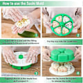 Miniatyrbillede 4 af 4: 2025 Egnet 6 i 1 Onigiri Form Trekantet Sushi Form, Sushi Form Kasse - DIY Onigiri Maker