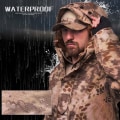 Miniatyrbild 4 av 5: -25°F Camouflage Byxor Militär Klädsel Taktiska Jackor Jaktkläder Stridsuniform Vattentät Camping Airsoft Armé Jacka Man black python jacket XXL-80-85kg