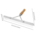 Miniatyrbillede 2 af 5: Dobbeltsidet Heste- og Katteplejekam til Udfiltring af Langt Hår, Professionelt Redskab til Fældning med Rive Design