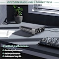Miniatyrbild 5 av 5: 5.25 tum USB 2.0 SATA Externt Optisk Enhet Chassi Box Adapter för XP för PC EU-kontakt