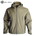 Miniatyrbillede 1 af 5: Jagttøj Soft Militær Taktisk Jakke Herre Kamp Vandtæt Fleece Herretøj Multicam Frakke Vindjakker Army Green XL for 80-90kg