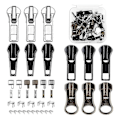 Miniatyrbild 1 av 5: Reparationskit för dragkedja, 5 dragkedje-ersättningslider-kit, dragkedjor dragkedja bottenstopp och toppstopp för att fixa dragkedja på