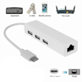 Miniatyrbild 3 av 5: USB-C USB 3.1 Typ C till USB RJ45 Ethernet Lan Adapter Hub Kabel för PC