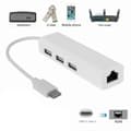 Miniatyrbillede 3 af 5: USB-C USB 3.1 Type C til USB RJ45 Ethernet Lan Adapter Hub Kabel til PC