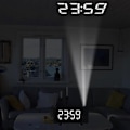 Miniatyrbild 4 av 4: 2025 Ny Digital Väckarklocka, Projektionsväckarklockor För Sovrum Med 4 Dimmer, USB-Telefonladdare, 180° Roterbar Projektor