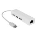 Miniatyrbillede 1 af 5: USB-C USB 3.1 Type C til USB RJ45 Ethernet Lan Adapter Hub Kabel til PC