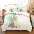 Miniatyrbild 1 av 3: Mi27 Miyazaki Hayao Min Granne Totoro 3D-tryckt Sängklädesset Påslakan Täcke Örngott Barnpresent UK DOUBLE 200x200cm