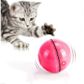 Miniatyrbilde 1 av 5: Katte Leke, Leke Ball med LED-lys, 360 Graders Automatisk Rotasjon og USB-Lading Interaktiv Katteleke, for Kjæledyr Hund Kattunger (Rød)