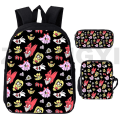 Miniatyrbild 1 av 5: Tecknad Hazbin Ryggsäck Herr Sport Skolväska Set om 3 Hazbin12 3 Pcs Set 12 inch